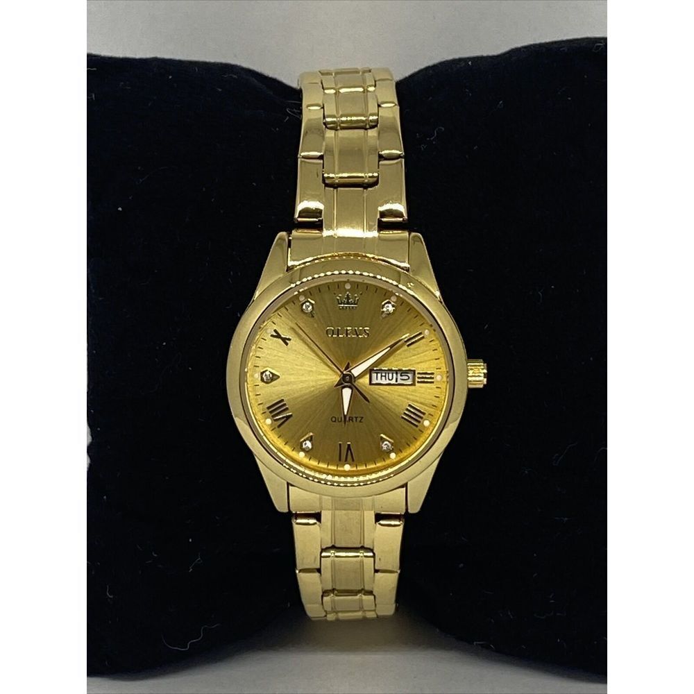 Olevs 5563L Women's Stainless Steel Band Analog Dial Quartz Genuine Watch RQ621